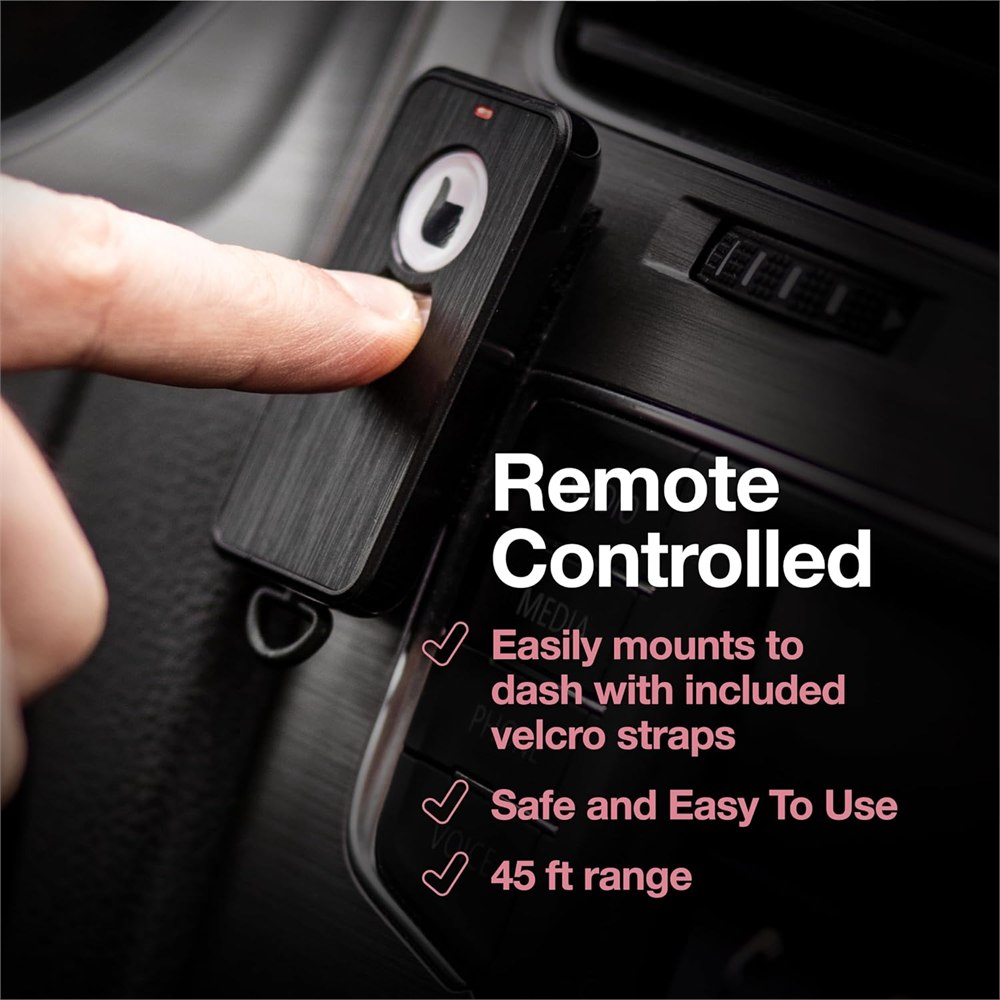 Separate FLIK remote mounted near the dashboard