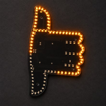 This Car Window Light Displays a Thumbs-Up or Thumbs-Down by Remote