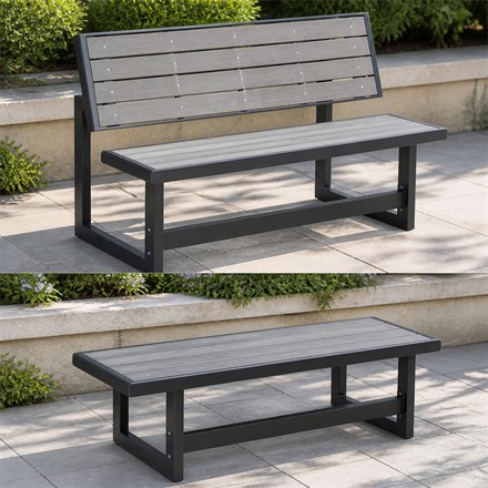 This Convertible Outdoor Bench Flips Into a Picnic Table Setup