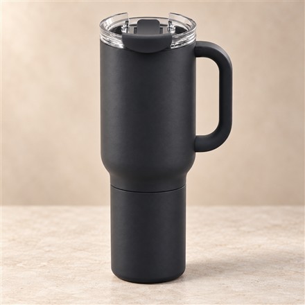 This Travel Mug Hides a Detachable Can Cooler Under Your Coffee