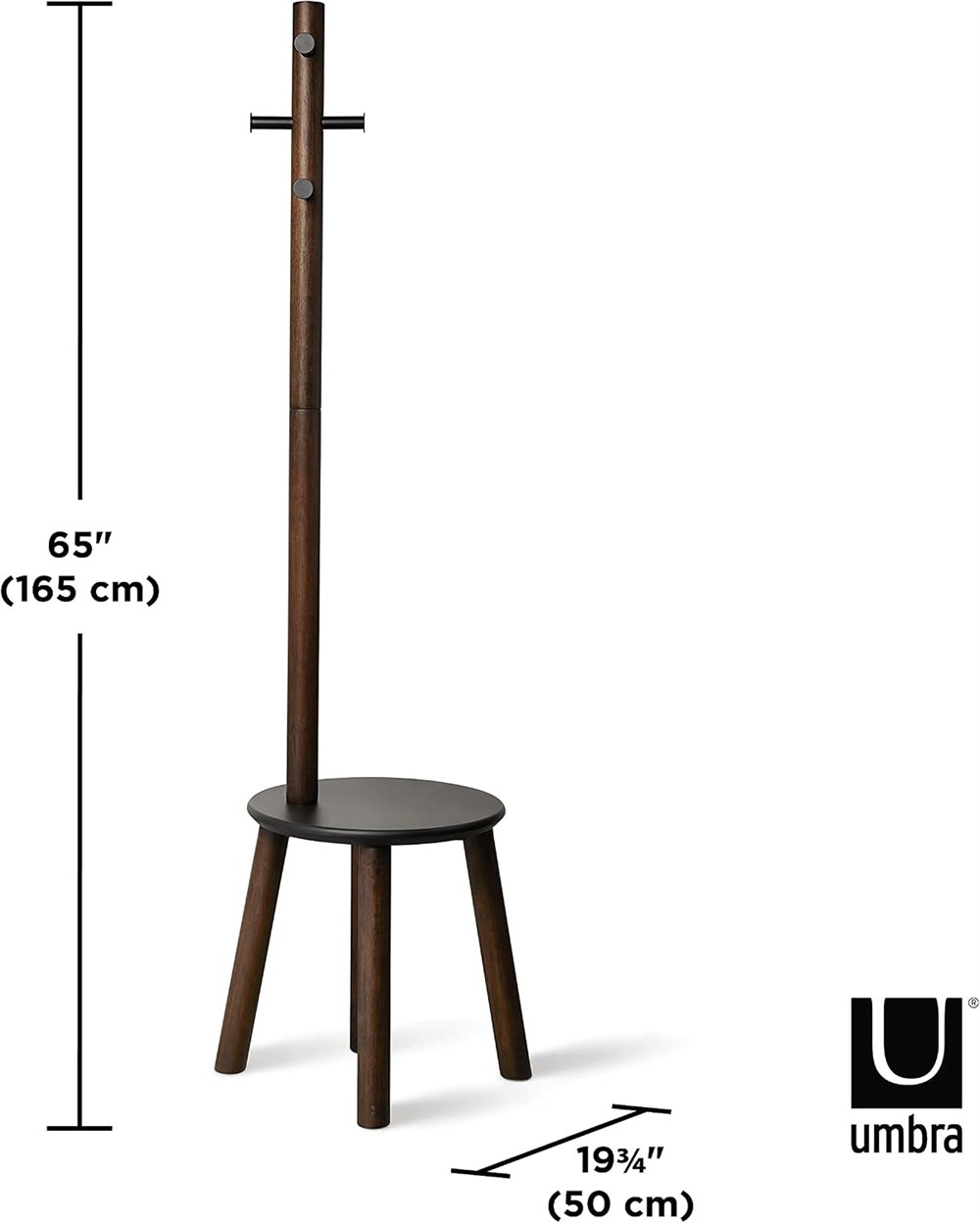 Umbra Pillar Stool and Coat Rack product view 3