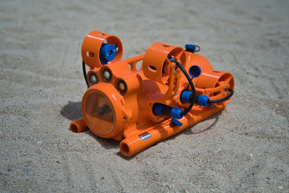 BentiX Essential orange underwater drone on sand
