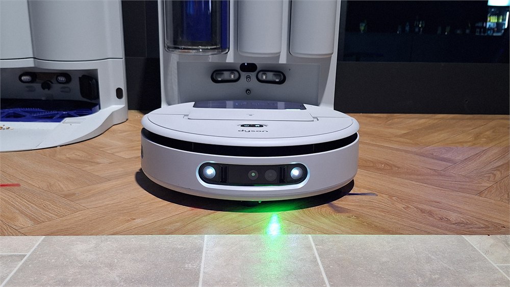 Dyson R3 Nurovi robot vacuum and dock at the Berlin launch demonstration