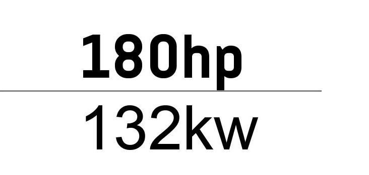 Vanderhall Santarosa GTS horsepower graphic showing 180 hp and 132 kW