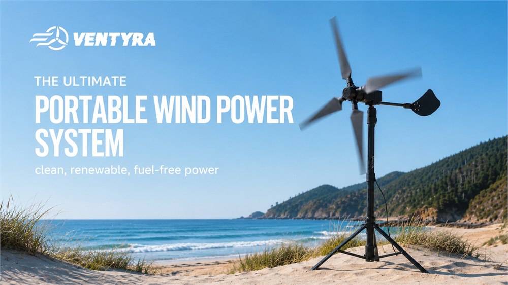 VENTYRA R1 folded portable wind turbine campaign image