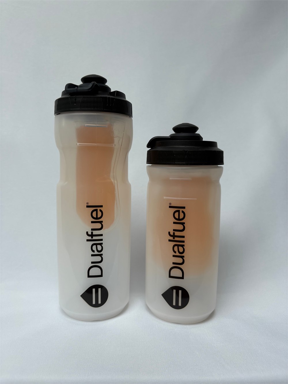 Two Dualfuel bottle sizes side by side