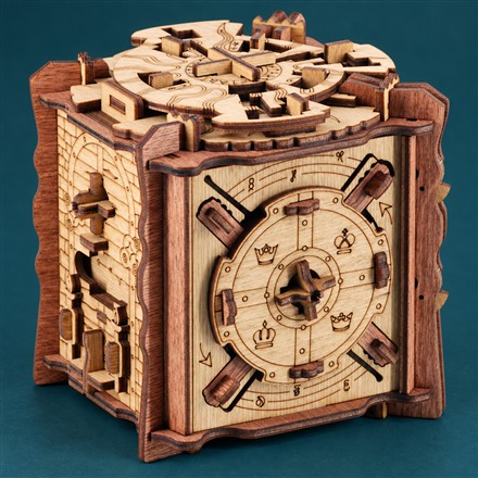 This Wooden Escape Room Puzzle Box Hides a Secret Compartment