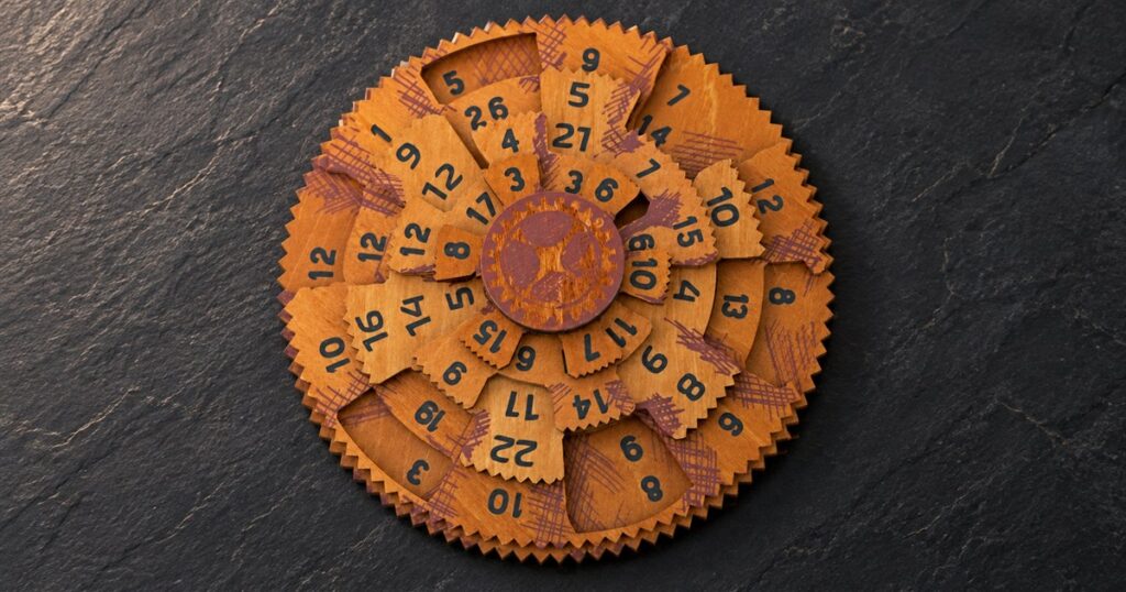 Grecian Computer wooden math dial puzzle
