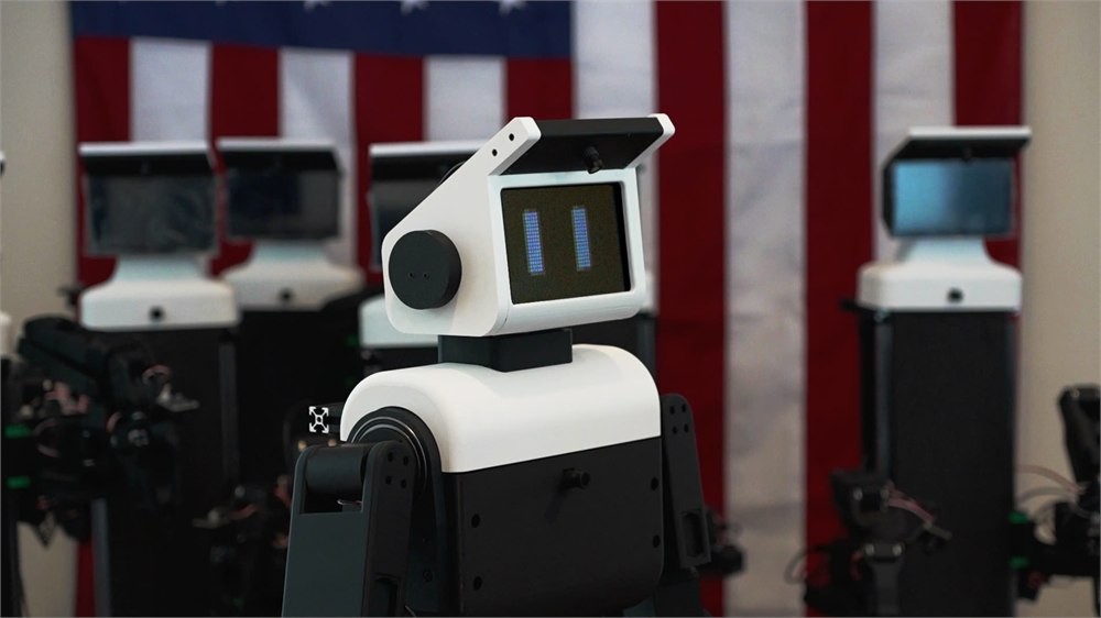 A row of NORI robots in the San Francisco workshop