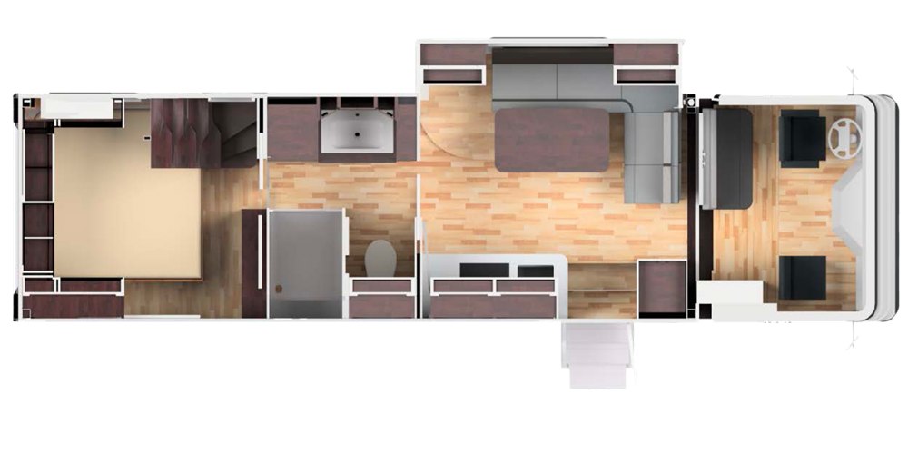 Manufacturer floor plan of the ATventure 1070