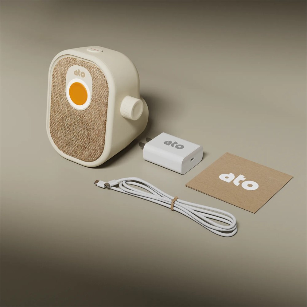 Ato device with power adapter, cable and user guide