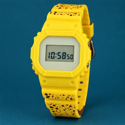 This Banana Digital Watch Tells Time With a Freckled Yellow Peel