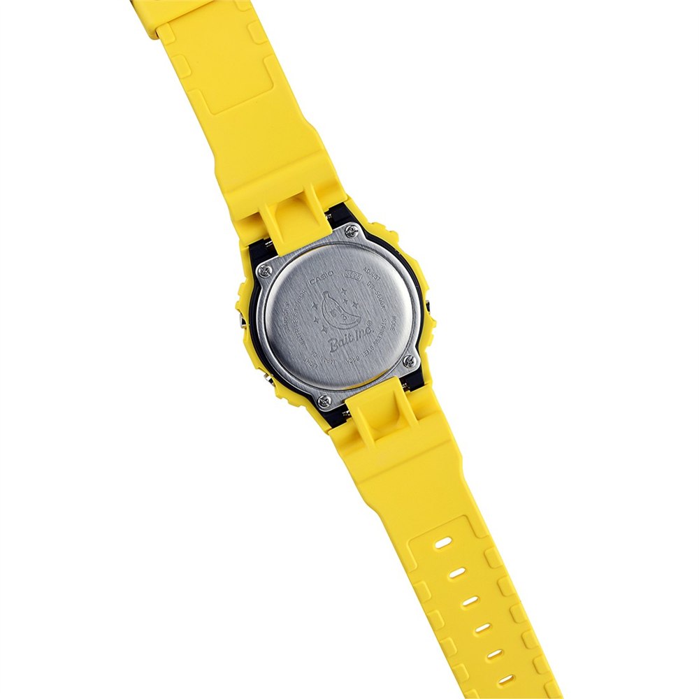 Engraved banana mascot on the metal watch caseback