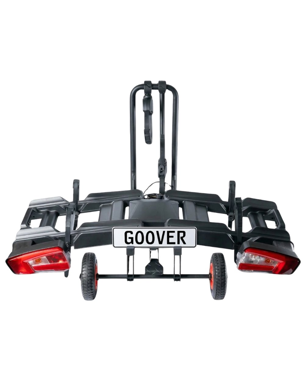 Front view of the Goover rack and securing straps