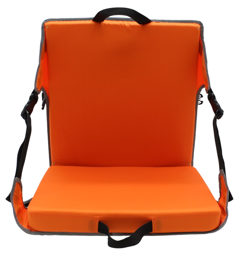 Front view of the open orange Boat Chair