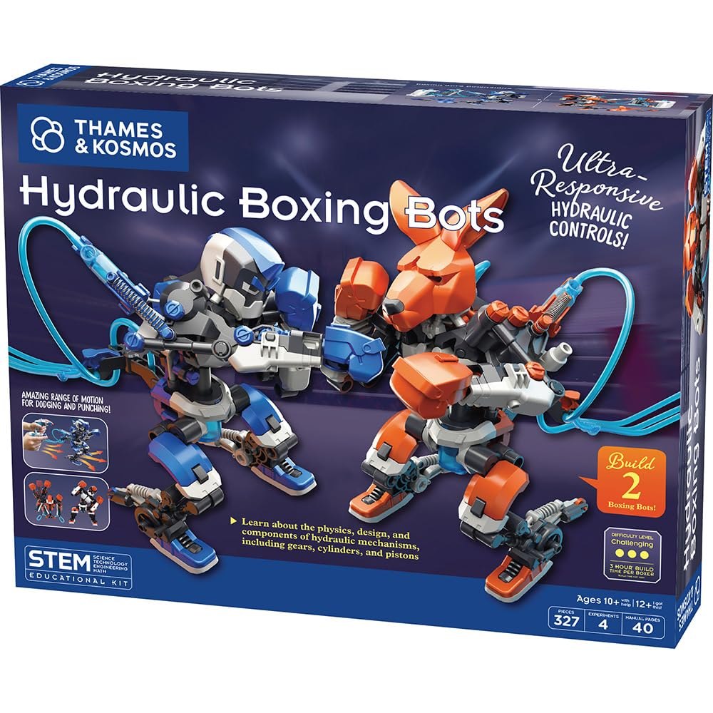 Thames and Kosmos Hydraulic Boxing Bots retail kit packaging