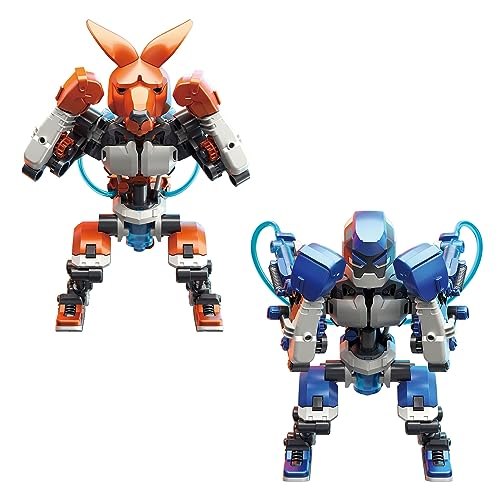 Orange and blue boxing bots showing different body positions