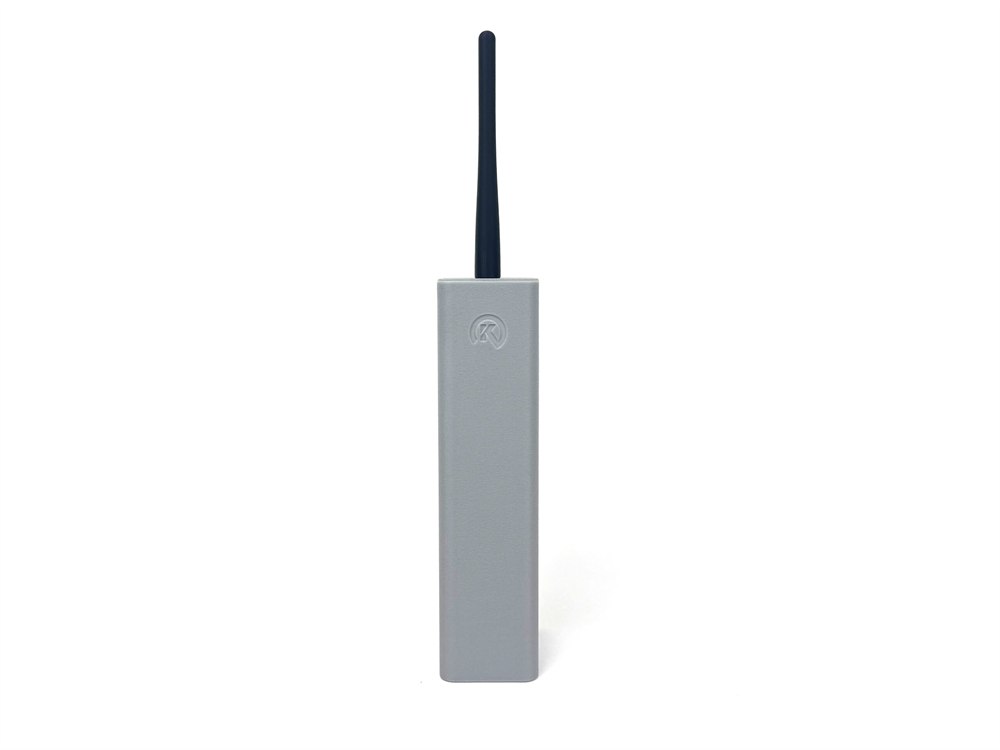 Back of the gray 3D printed handset