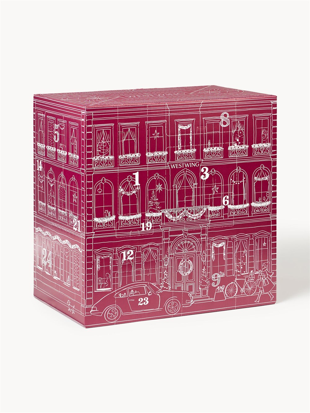 Westwing Advent calendar showing its illustrated front and side