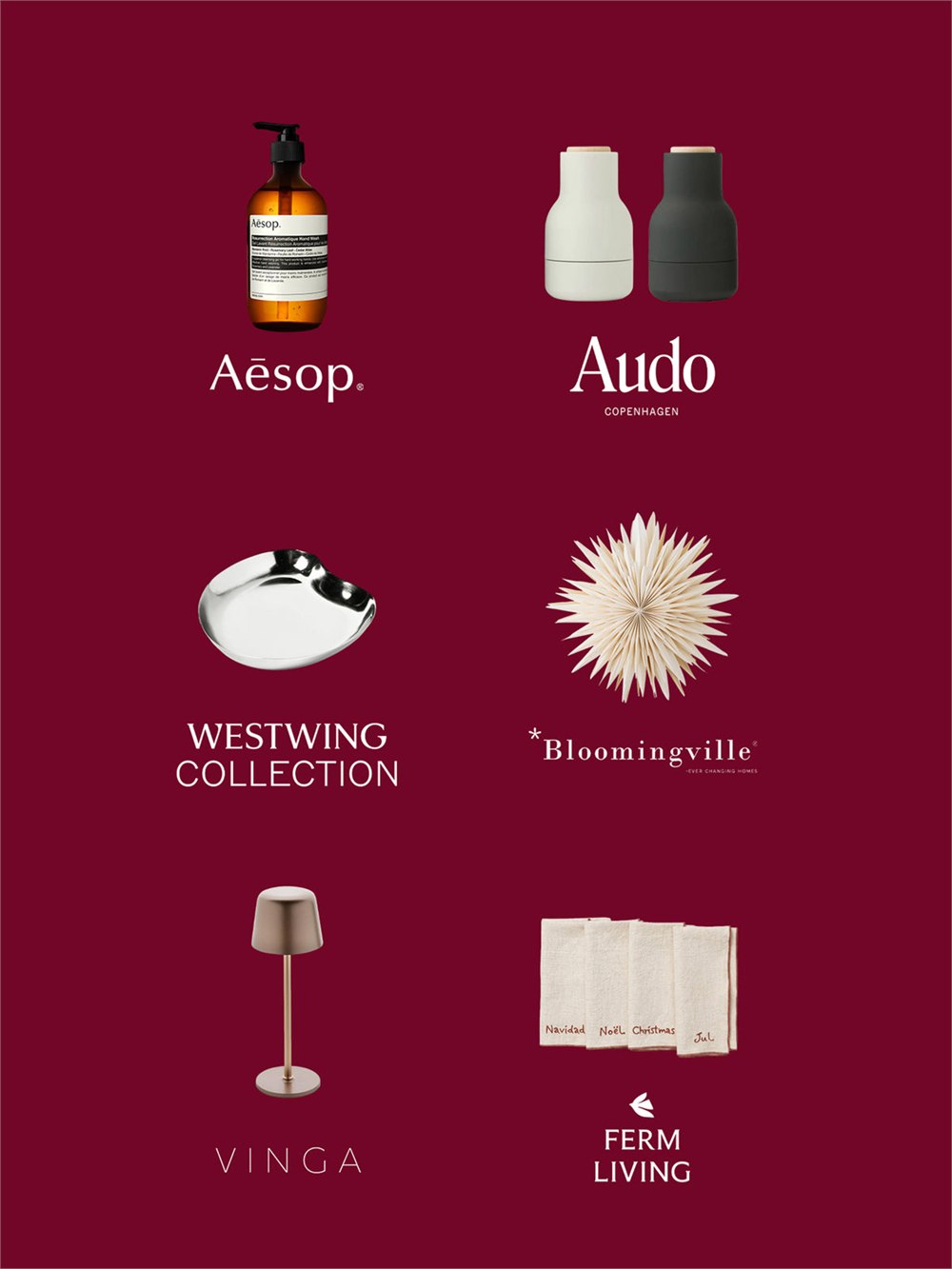 Westwing gallery showing examples from the calendar assortment