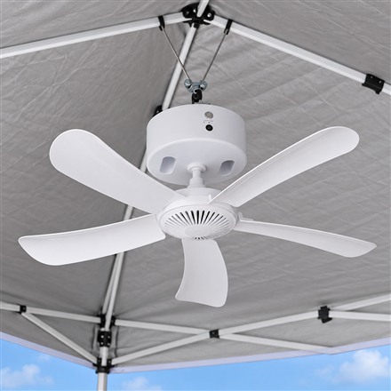 This Rechargeable Canopy Ceiling Fan Brings a Breeze to Your Pop-Up Tent