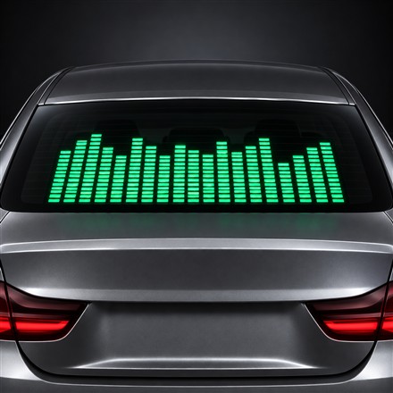 This Car Window Equalizer Turns Music Into a Glowing Light Show