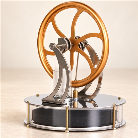 This Coffee-Cup Stirling Engine Turns Heat Into a Spinning Desk Demonstration