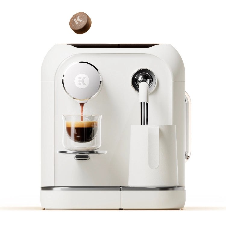 Front view of the Alta coffee and espresso system with milk wand