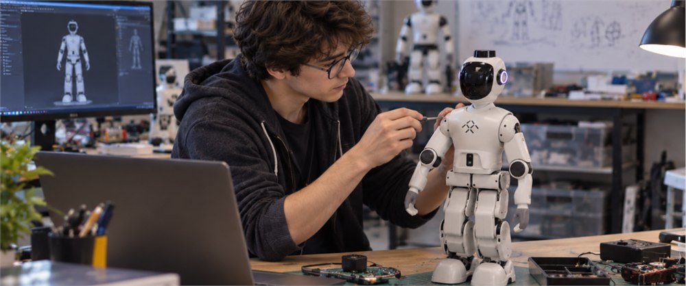 Manufacturer illustration of Nova at a developer workbench