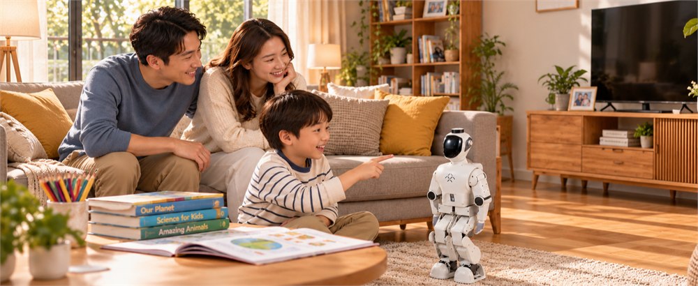 Manufacturer illustration of Nova in a family living room