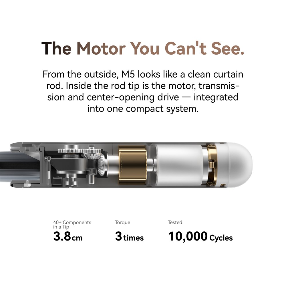 Remac diagram of concealed curtain rod motor