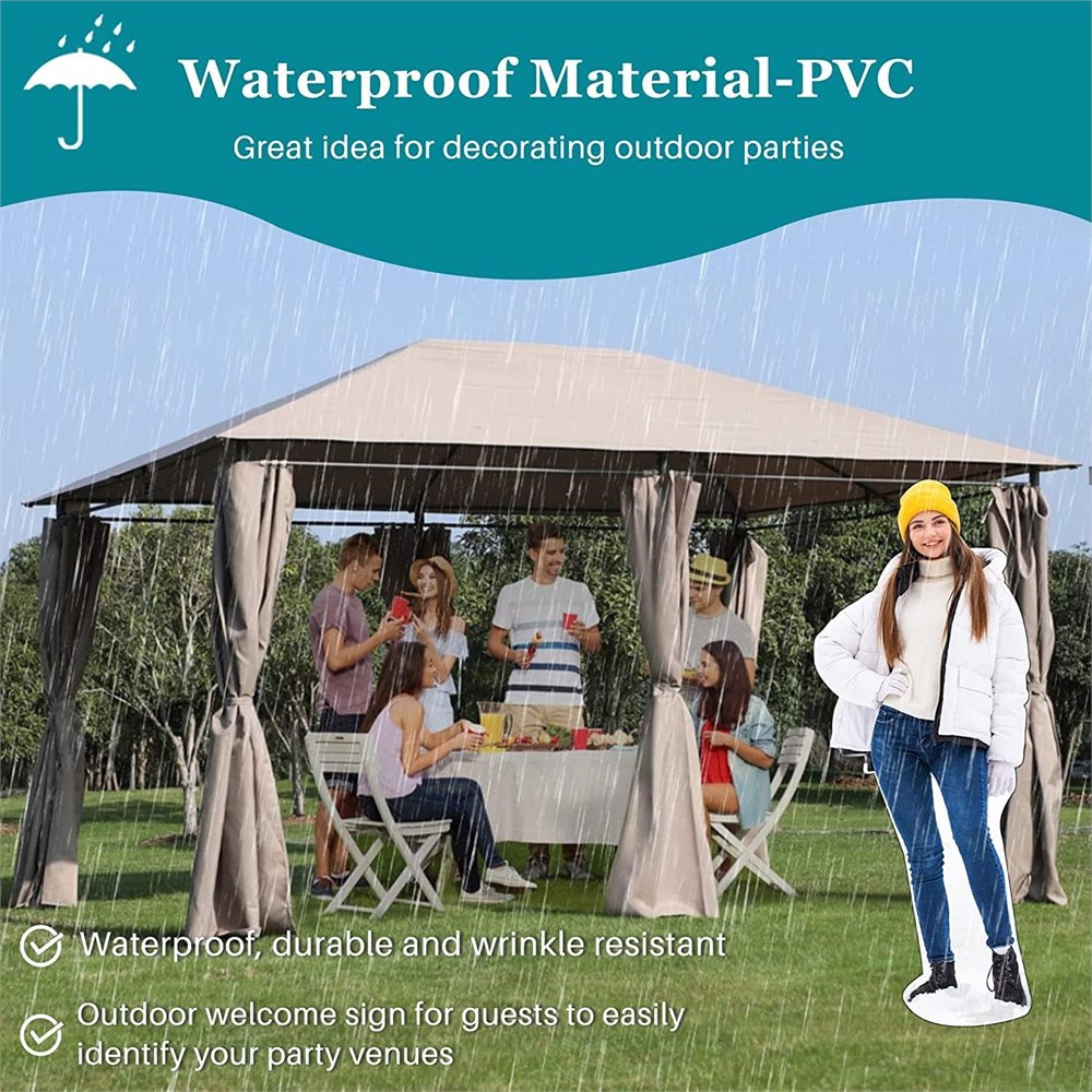 Seller outdoor party example for a weather-resistant photo cutout