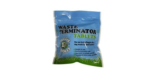 Waste Terminator tablet refill pouch shown separately from the included starter supply