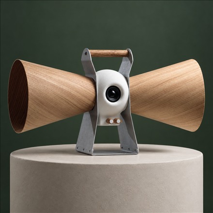 This Double-Bell Bluetooth Speaker Gives Your Playlist a Sculptural Home
