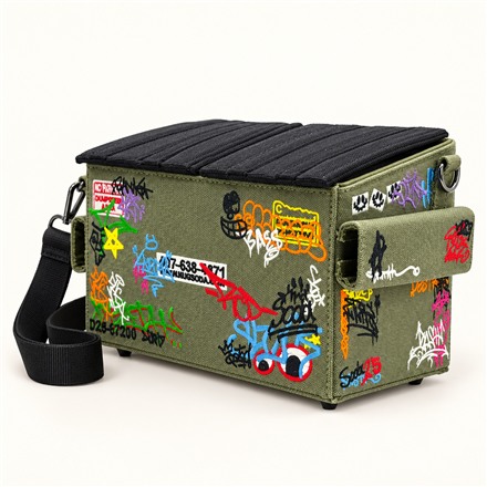 This Dumpster-Shaped Shoulder Bag Carries Your Essentials Under Magnetic Lids