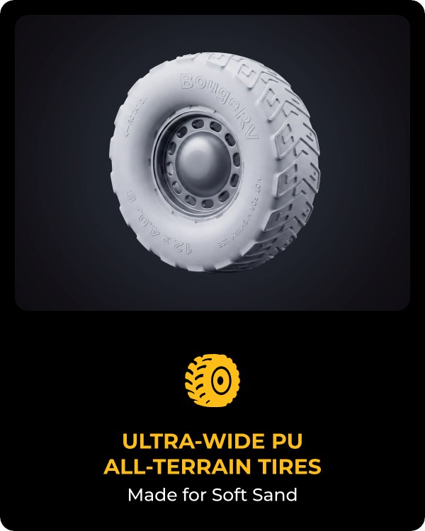 Wide airless PU drive wheel