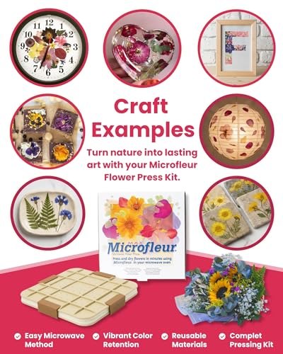 Examples of pressed flower craft projects