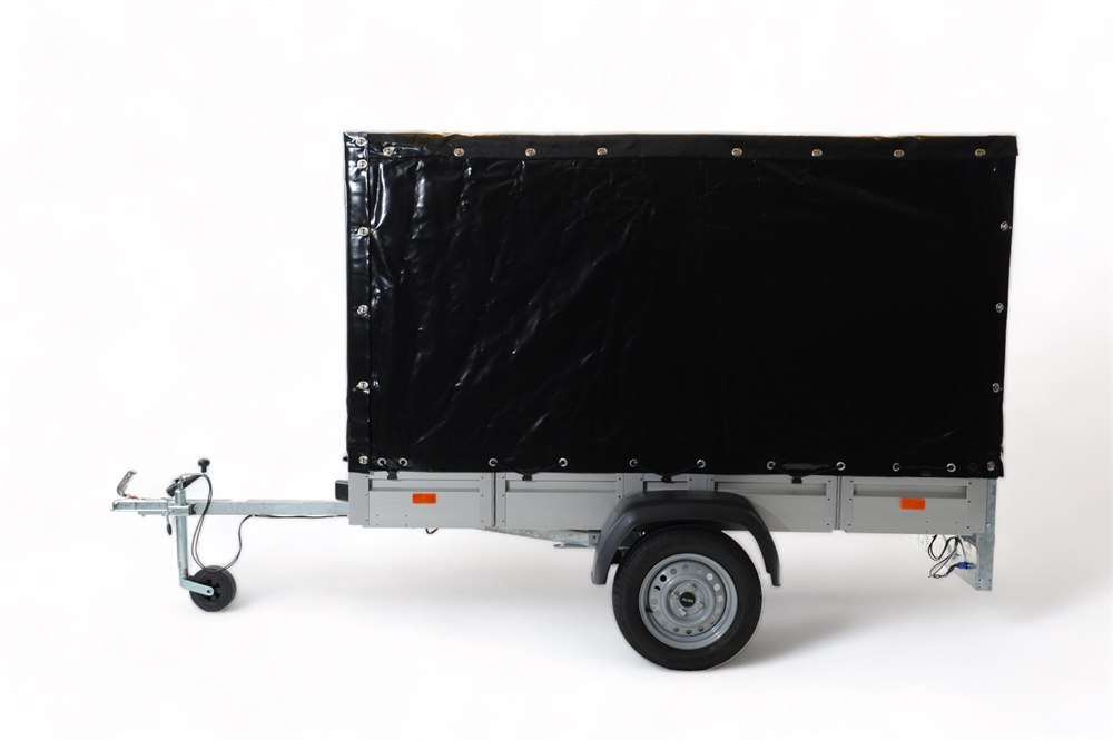 FALTOS trailer with optional tall frame and tarpaulin