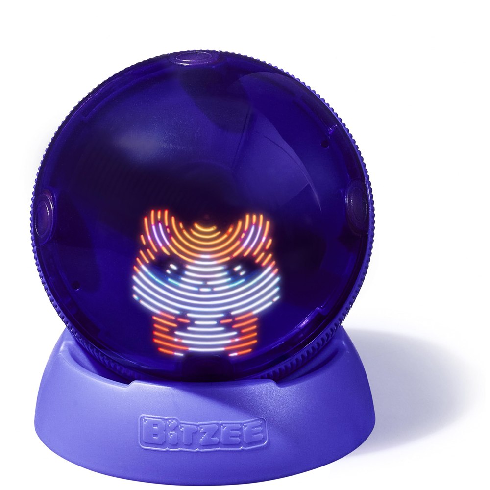 Purple Bitzee Hamster Ball on its stand