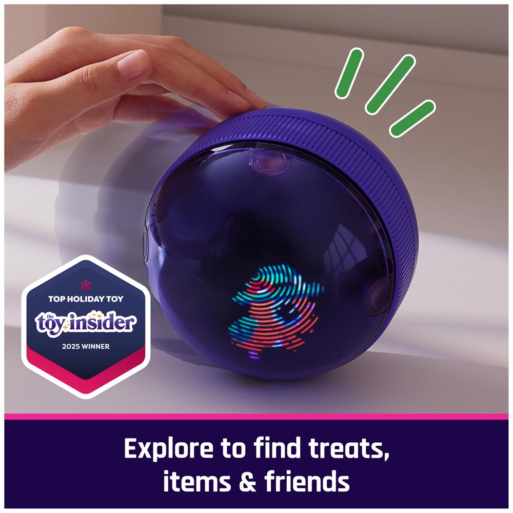 Rolling the hamster ball to explore for items and friends