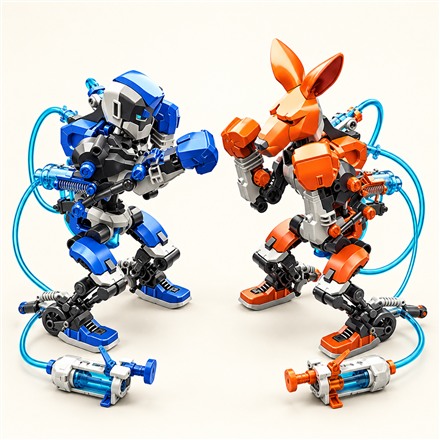 These Hydraulic Boxing Bots Turn Water Power Into a Tabletop Robot Match