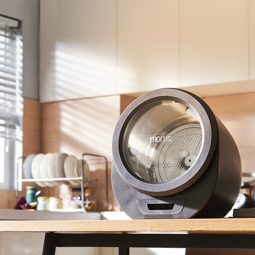 Morus Zero dryer on a kitchen counter