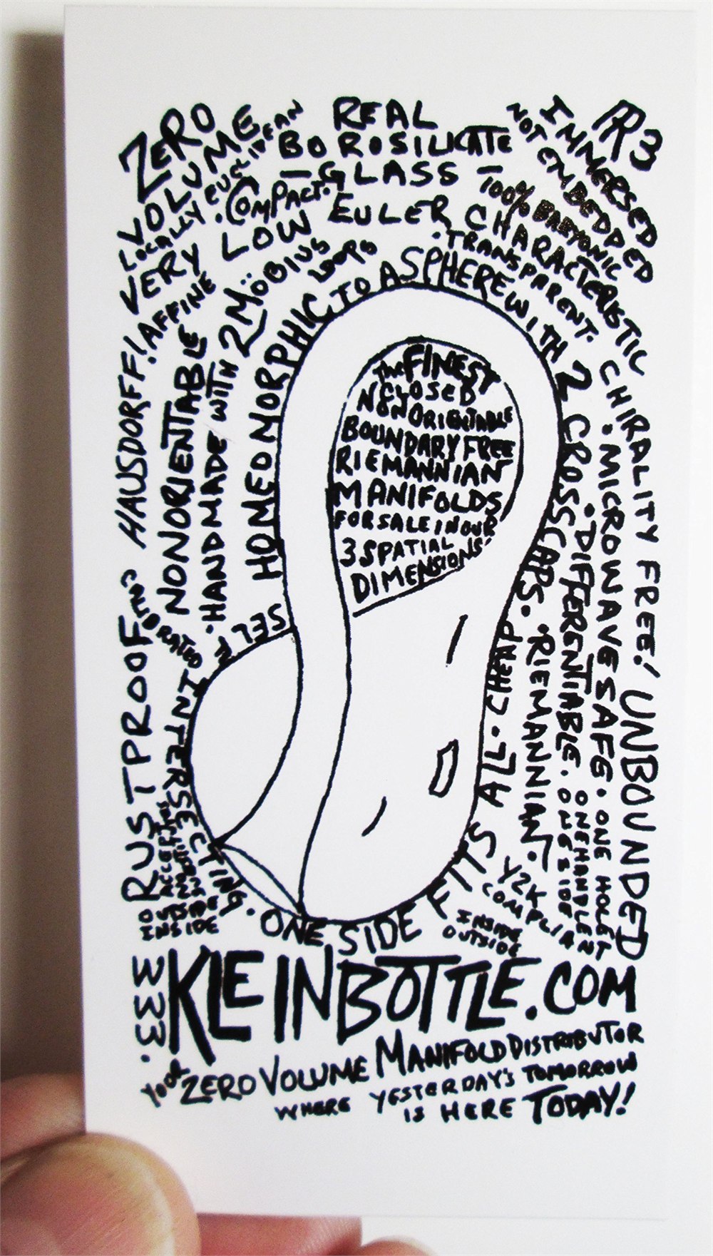 Acme illustrated Klein bottle card