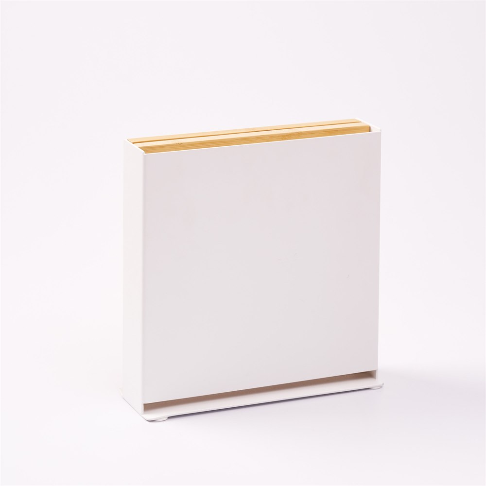 White steel reverse side of Apto knife stand