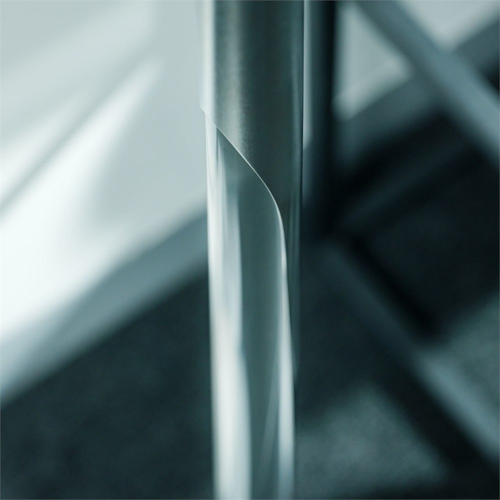 Close view of the clear acrylic shoehorn stand
