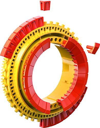 Yellow mechanical coding wheel with red snap-in command buttons
