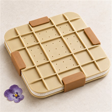 Microwave flower press on a craft table - generated product visualization