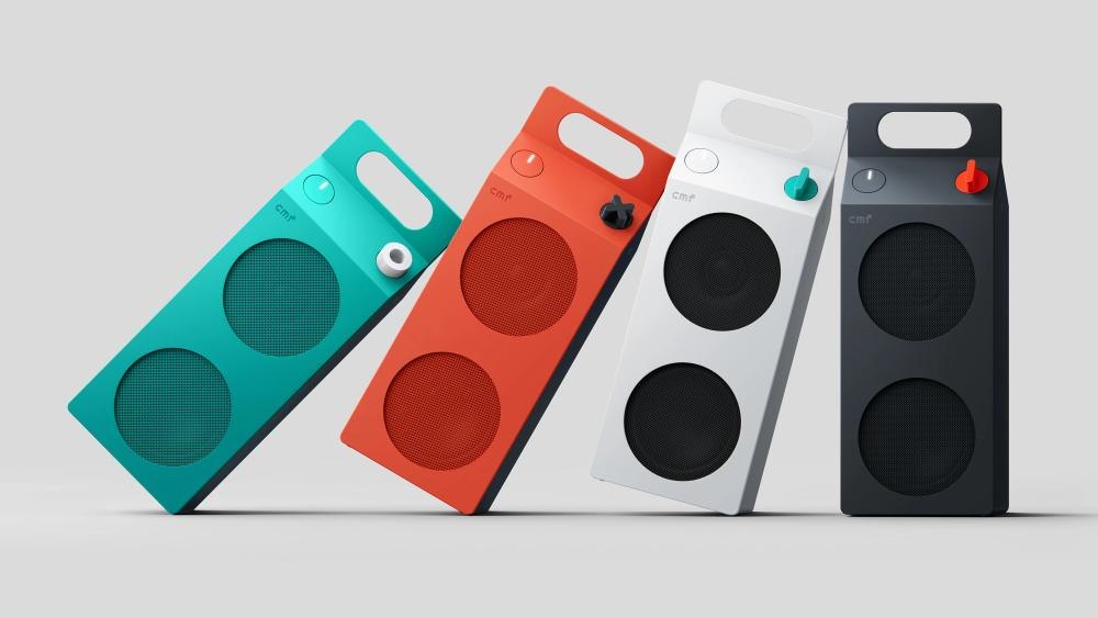 CMF Speaker M in turquoise orange white and dark grey