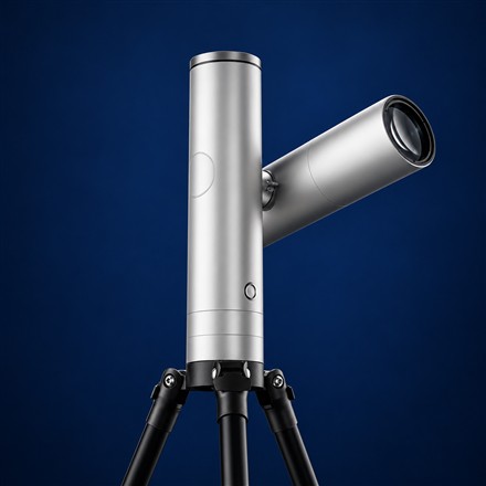 Silver Atlas Single telescope with its imaging module angled upward