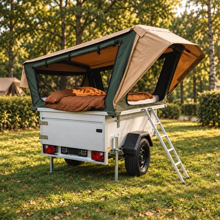 This Modular Tent Trailer Swaps Living Spaces for Two to Six Campers
